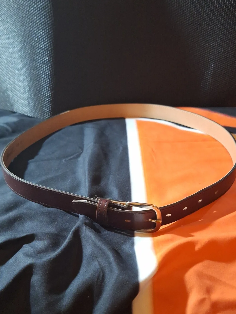 Classic Brown Leather Men's Belt